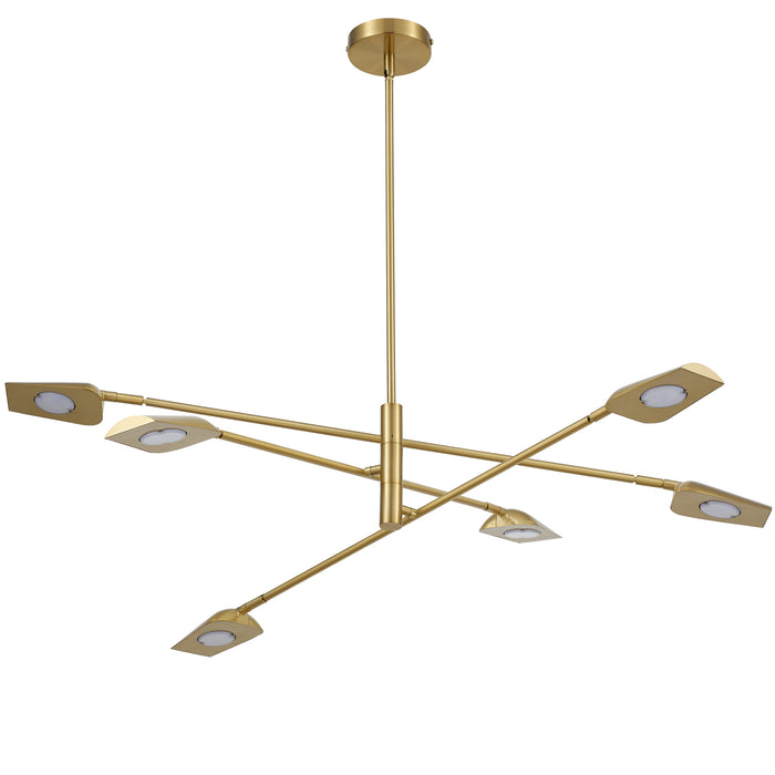 Cari 6 Light Chandelier - 6.5W - Aged Brass