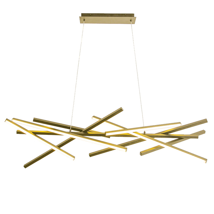 Carly Chandelier - 62W LED - Aged Brass