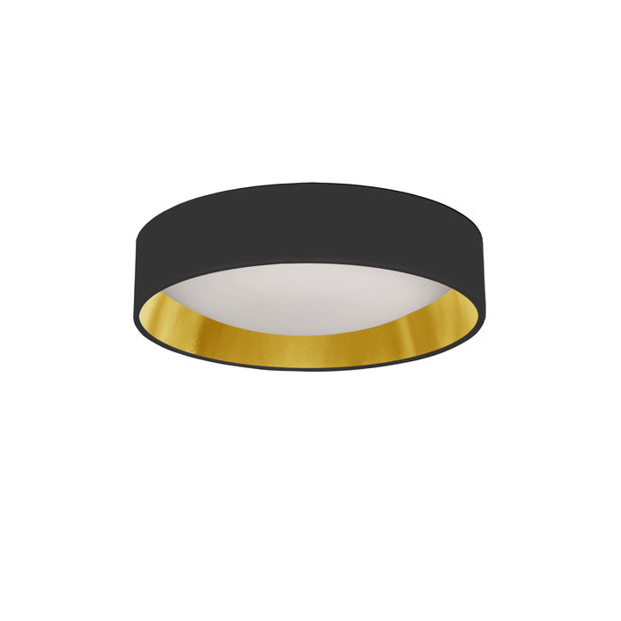 CFLD LED Flush Mount - 11" - Black/Gold Shade