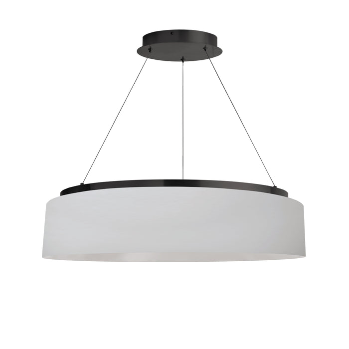 Circulo Chandelier - 34W - Matte Black - White Shade