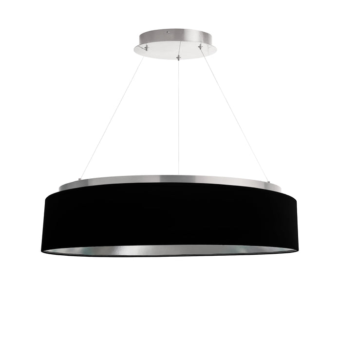 Circulo Chandelier - 34W - Silver - Black/Silver Shade