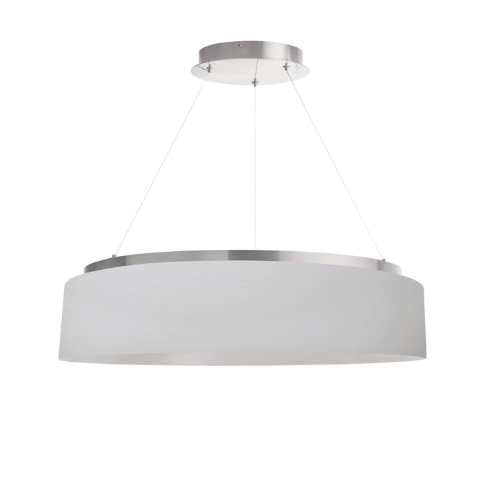 Circulo Chandelier - 34W - Silver - White Shade