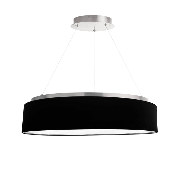 Circulo Chandelier - 34W - Silver - Black/White Shade