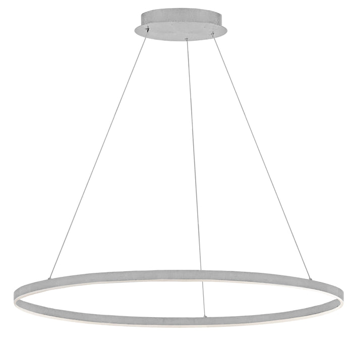 Circulo Chandelier - 63W - Silver Finish - White Acrylic Diffuser