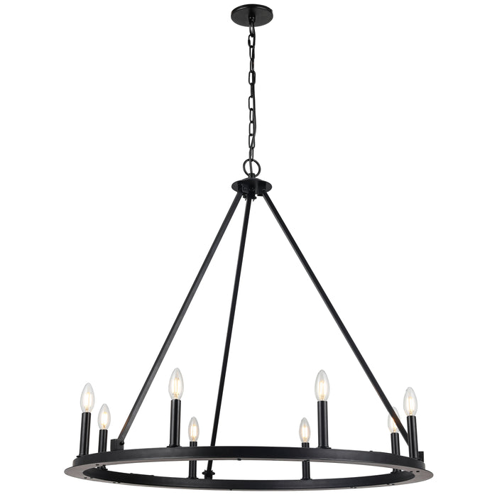 Colby 8 Light Chandelier - Matte Black