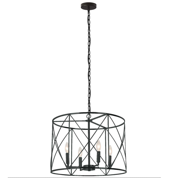 Calah 4 Light Chandelier - Incandescent - Matte Black