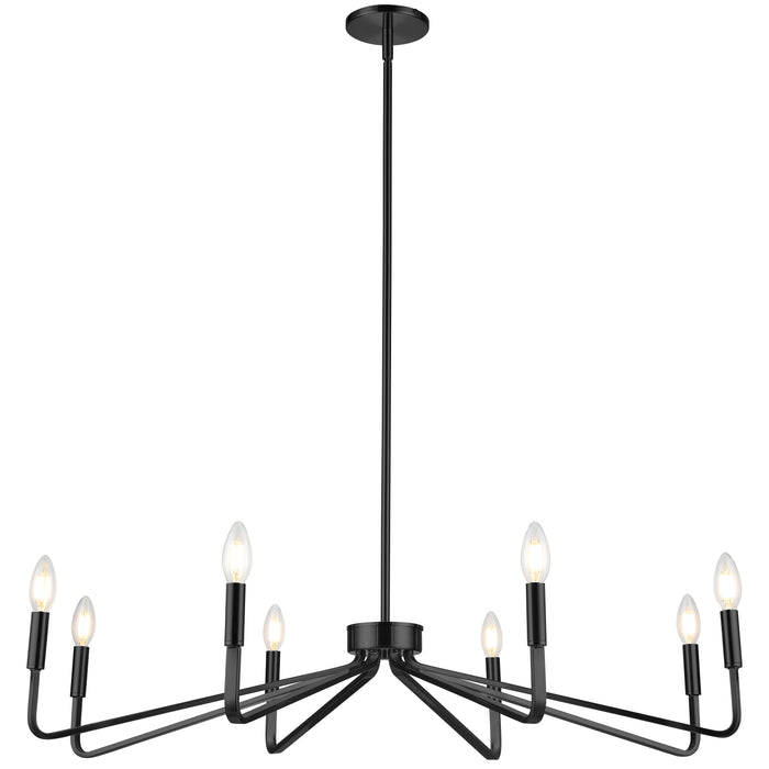 Clayton 8 Light Chandelier - Matte Black