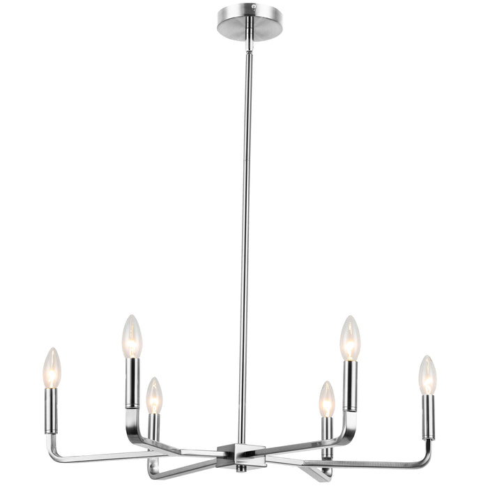 Colette 6 Light Chandelier - Polished Chrome