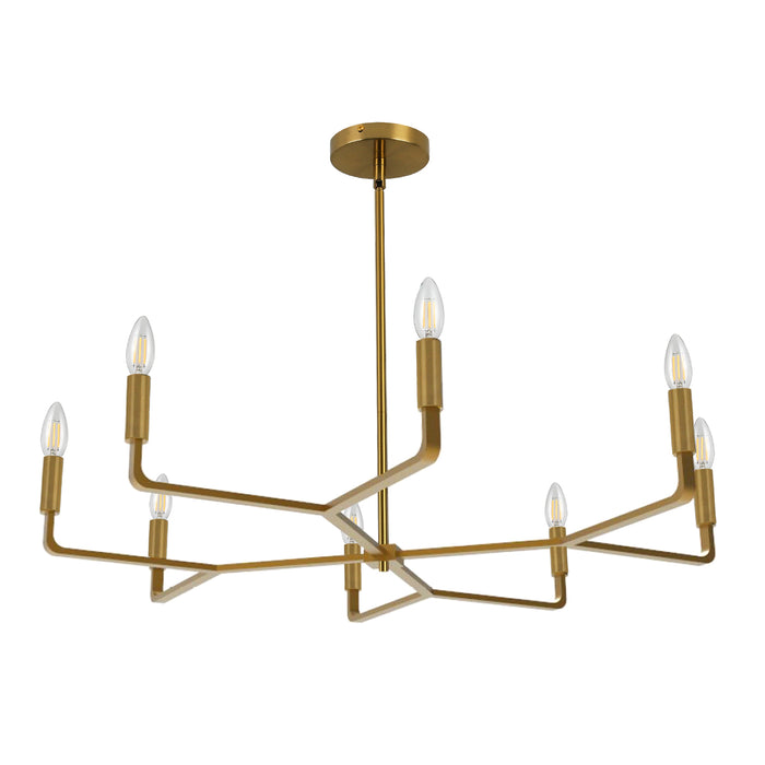 Colette 8 Light Chandelier - Aged Brass