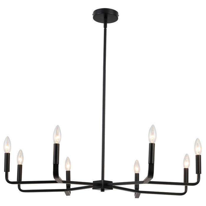 Colette 8 Light Chandelier - Matte Black