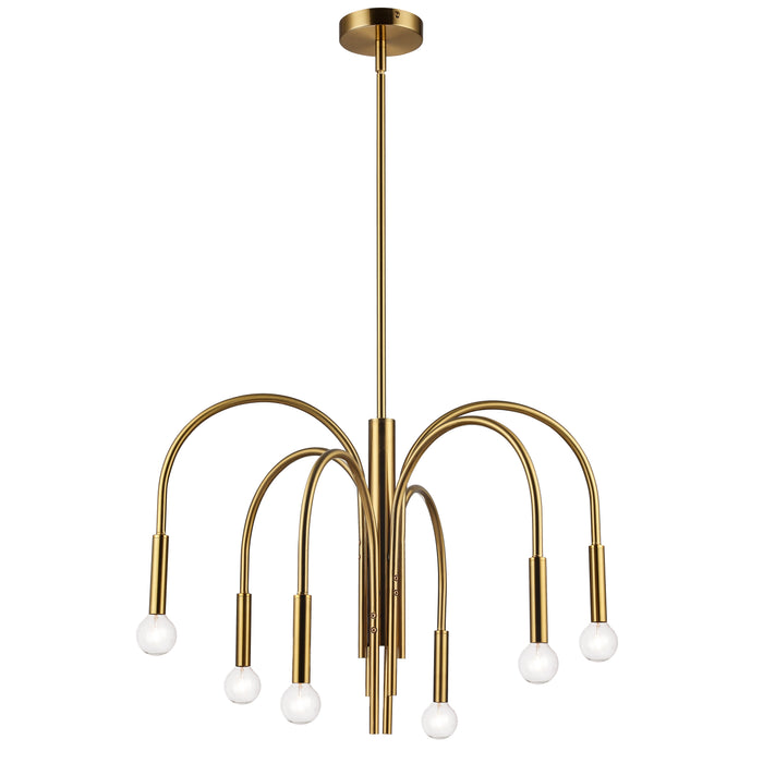 Callway 6 Light Chandelier - Aged Brass