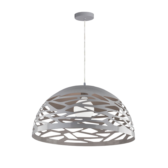 Coral 1 Light Pendant - 16" dia - Grey Finish