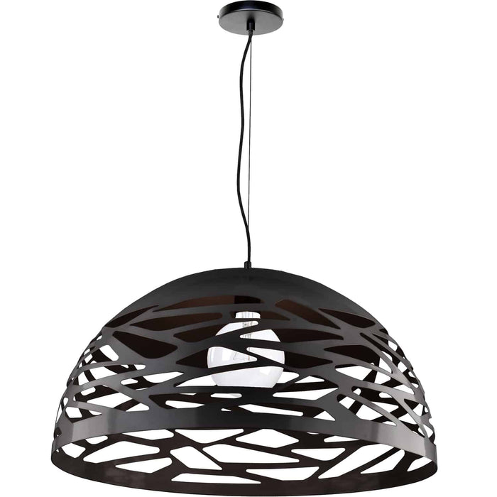 Coral 1 Light Pendant - 20" dia - Matte Black Finish