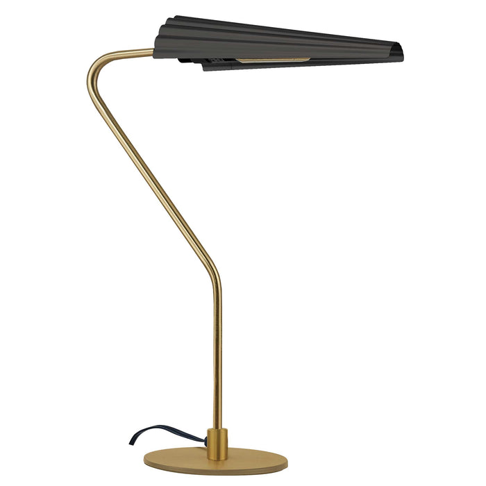 Cassie 1 Light Table Lamp - Incandescent - Aged Brass - Matte Black