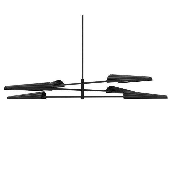 Cassie 6 Light 3-Tier Chandelier - Matte Black