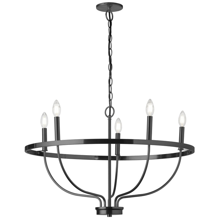 Cesar 5 Light Chandelier - Matte Black