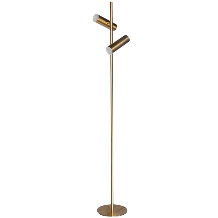 Constance Floor Lamp - 12W - Aged Brass - Frosted Acrylic Diffuser