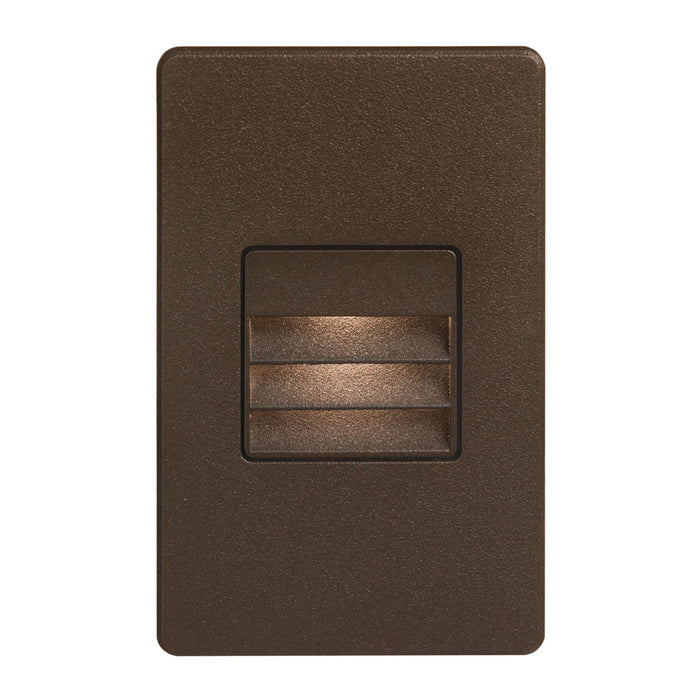 Bella LED Step/Wall Light - 120VAC input - L125mmxW78mmxH37mm - 2700K - 3.3W IP65 - Bronze Wall Bella LED Step/Wall Light - Light with Louver