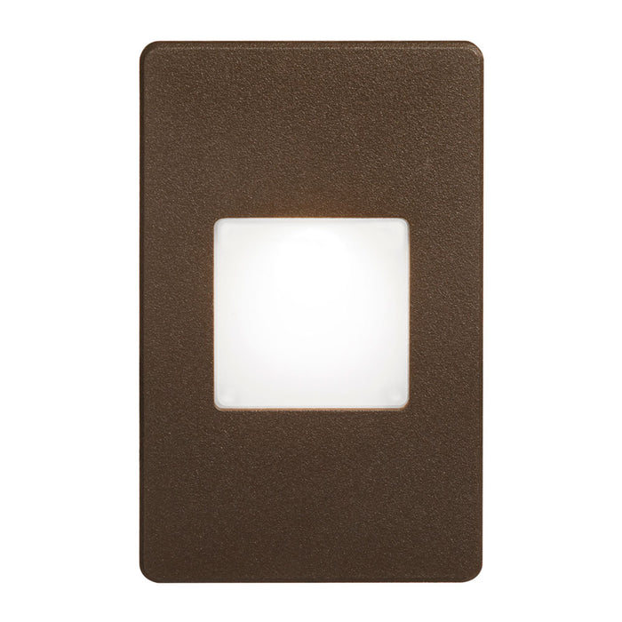 Bella LED Step/Wall Light - 120VAC input - L125mmxW78mmxH37mm - 2700K - 3.3W IP65 - Bronze Wall Bella LED Step/Wall Light - Light with White Lens