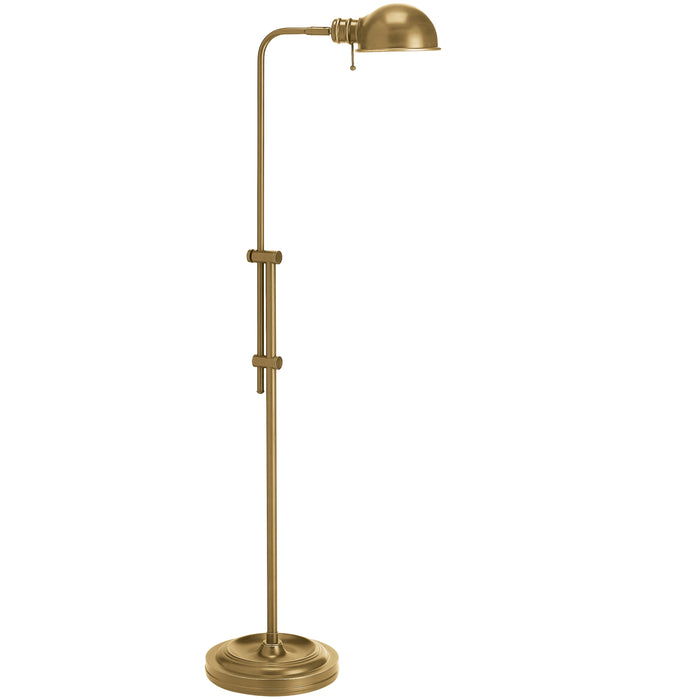 Fedora 1 Light Adjustable Pharmacy Floor Lamp - Aged Brass