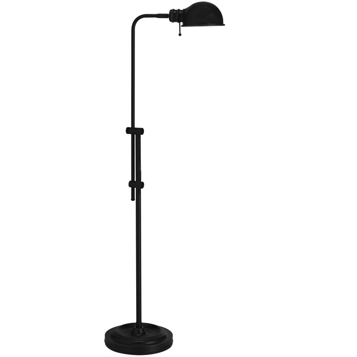 Fedora 1 Light Adjustable Pharmacy Floor Lamp - Matte Black