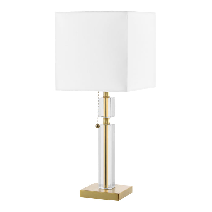 Fernanda 1 Light Table Lamp - Aged Brass - White Shade