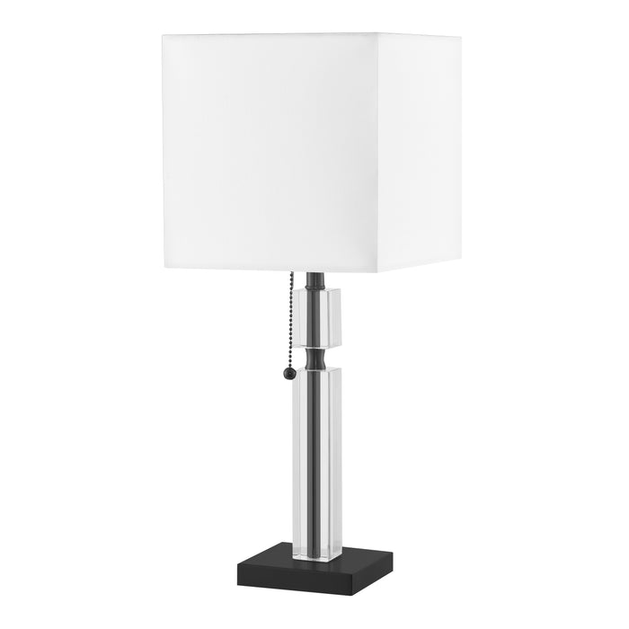 Fernanda 1 Light Table Lamp - Matte Black - White Shade