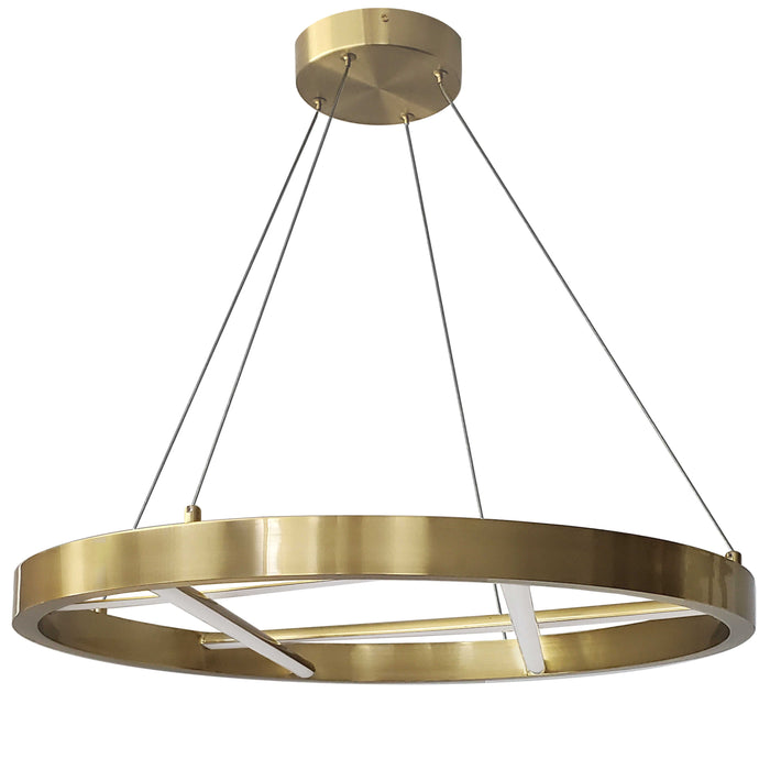 Dante LED Chandelier - 40W - Aged Brass - White Silicone Diffuser