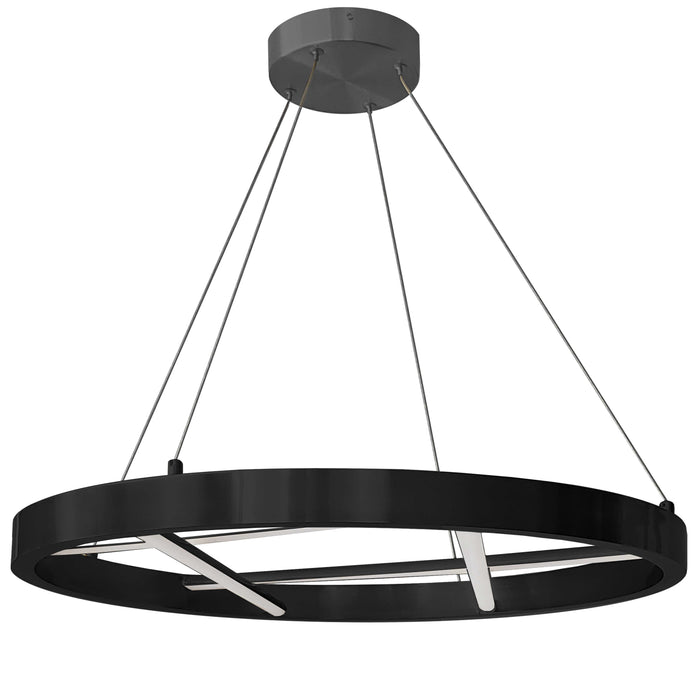 Dante LED Chandelier - 40W - Matte Black - White Silicone Diffuser