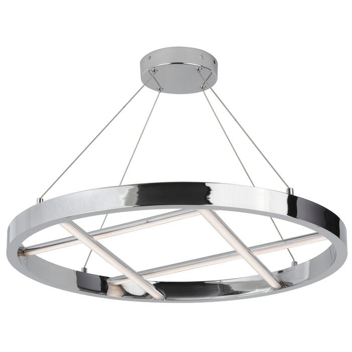 Dante LED Chandelier - 40W - Polished Chrome - White Silicone Diffuser