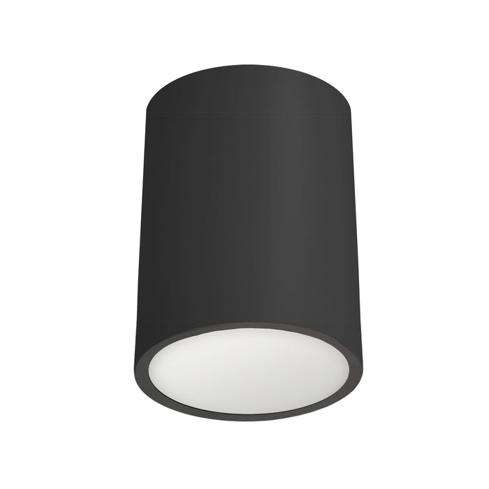 Echo Flush Mount - 12W - Matte Black - Frosted Acrylic Diffuser