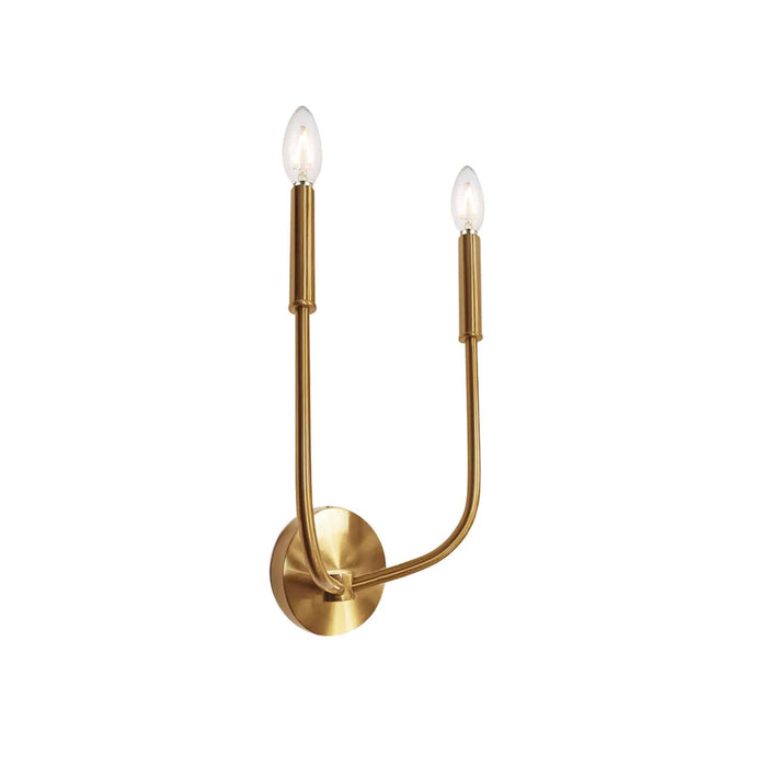 Eleanor 2 Light Wall Sconce - Aged Brass