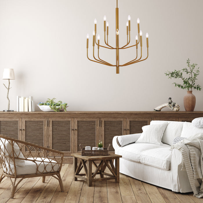 Eleanor 14 Light Chandelier - Aged Brass