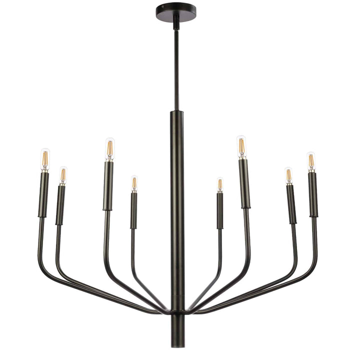 Eleanor 8 Light Chandelier - Matte Black