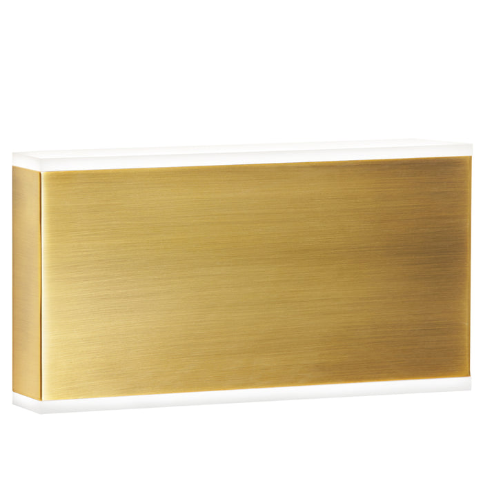 Emery LED Wall Sconce - 20W - Aged Brass - Frosted Acrylic Diffuser