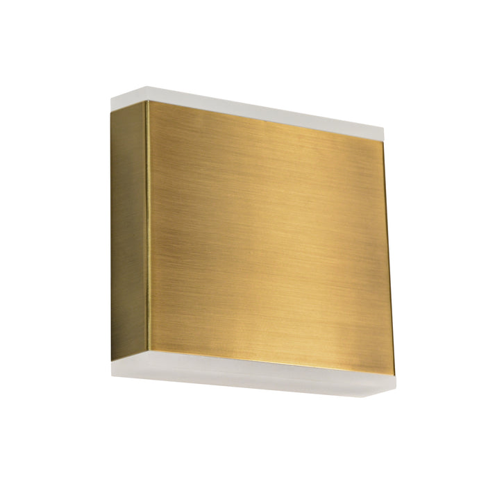 Emery LED Wall Sconce - 15W - Aged Brass - Frosted Acrylic Diffuser