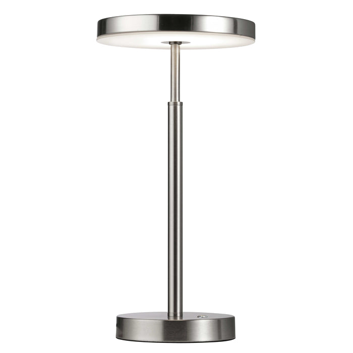 Francine Table Lamp - 10W - Satin Nickel - White Acrylic Diffuser