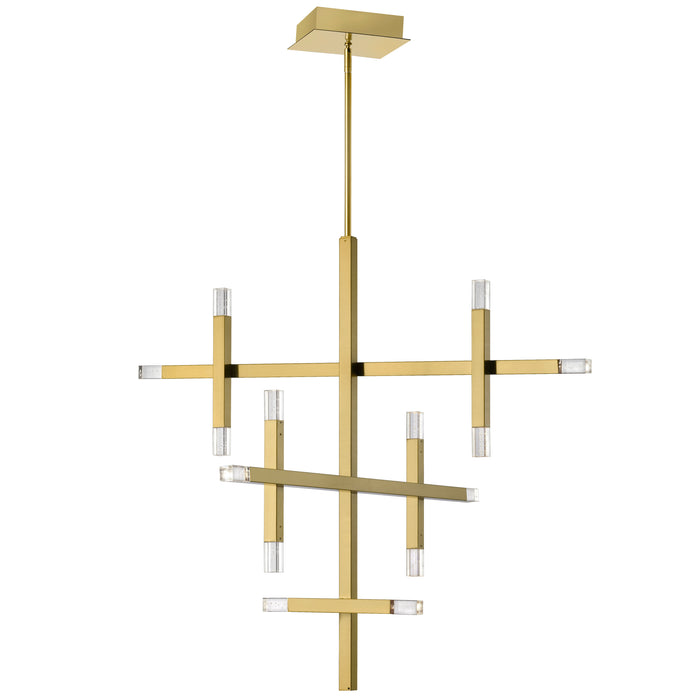 Francesca Chandelier - 42W - Aged Brass - Acrylic Diffuser