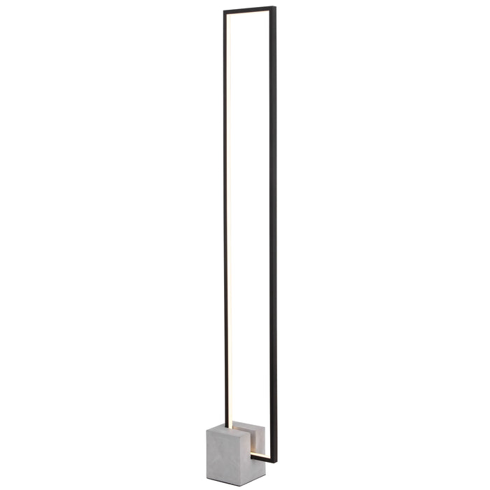 Florence LED Floor Lamp - 34W - Black Finish - Concrete Base