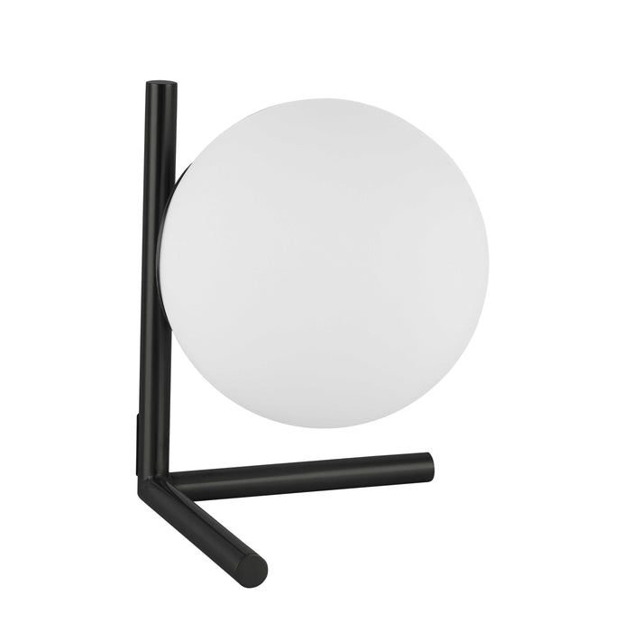 Folgar 1 Light Table Lamp - Matte Black Finish - Opal White Glass