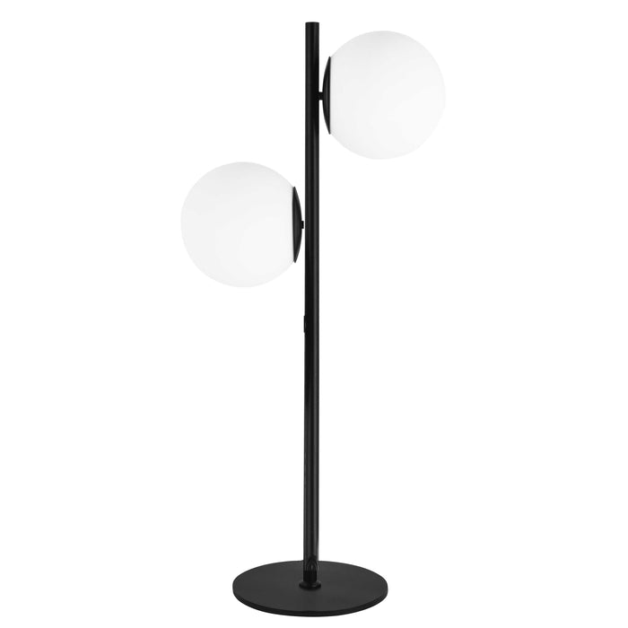 Folgar 2 Light Table Lamp - Matte Black Finish - Opal White Glass