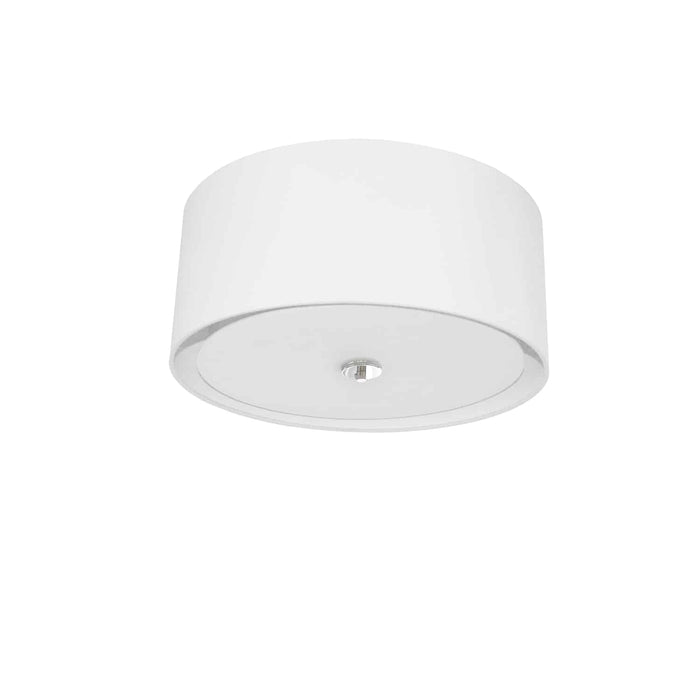 Helena 3 Light Flush Mount - Polished Chrome White - White Diffuser