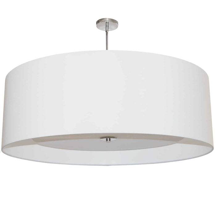 Helena 4 Light Pendant - 30" dia - Polished Chrome Finish - White Shade - White Diffuser