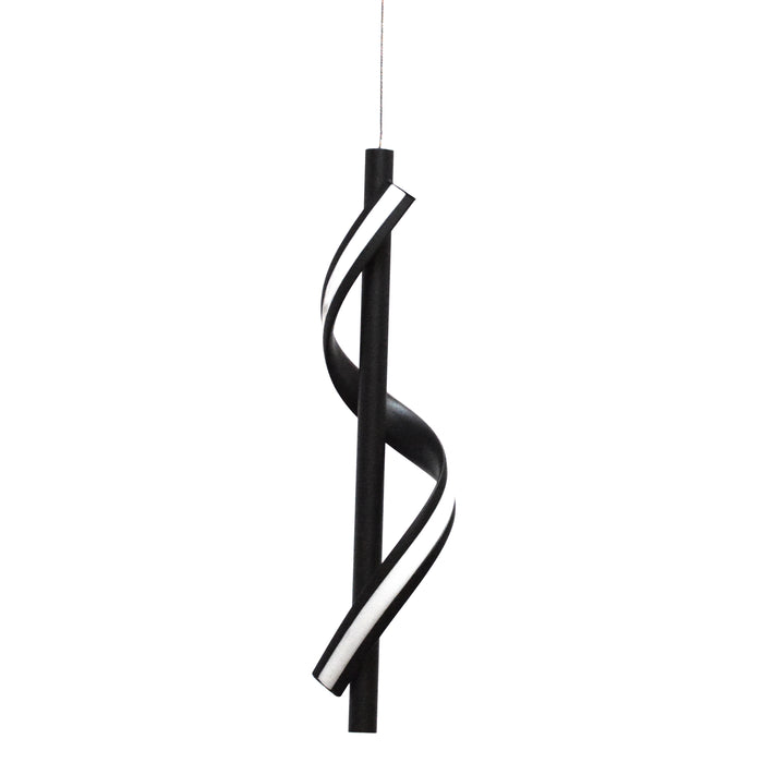 Justine LED Pendant - 8W - Matte Black Finish - White Silicone Diffuser