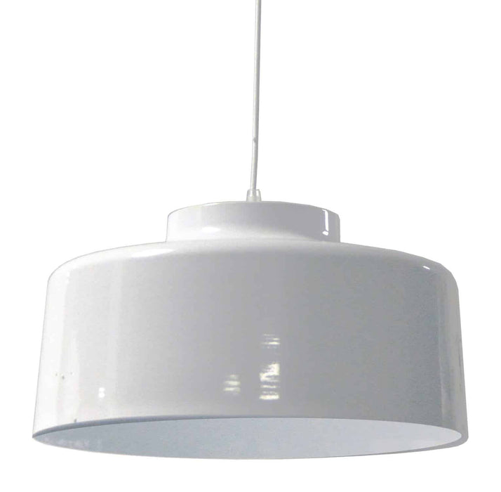 Kup 1 Light Metal Pendant - White Finish