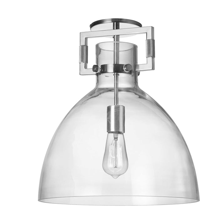 Liberty 1 Light Semi-Flush Mount - Incandescent - Polished Chrome - Clear Glass