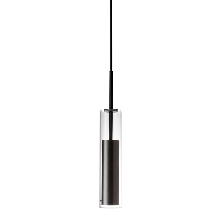 Luna LED Pendant - 6W - Black Finish - Clear Glass