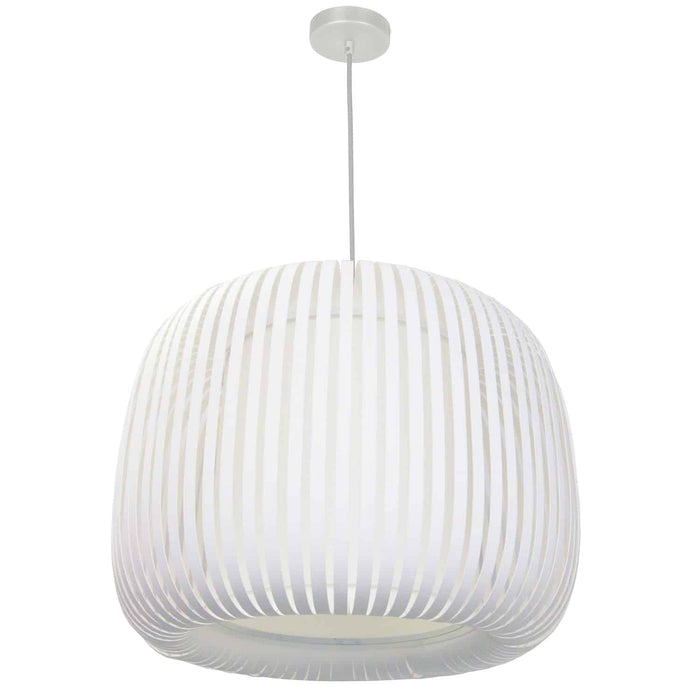 Mia 1 Light Pendant - White Slit Shade