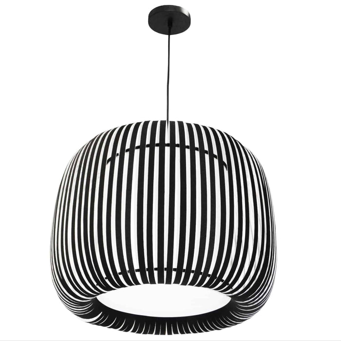 Mia 1 Light Pendant - Black Slit Shade