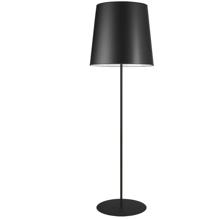 Maine 1 Light Floor Lamp - Black Tapered Drum Shade